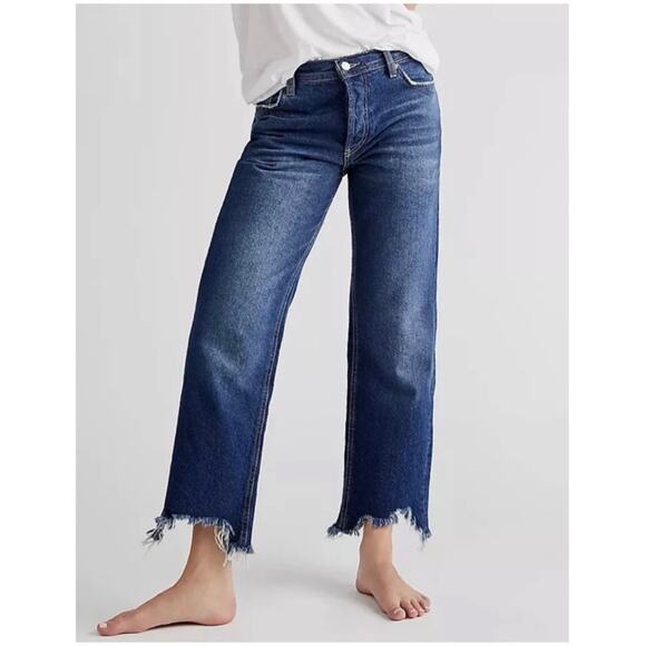 We The Free Denim - We The Free by Free People The Maggie Mid Rise Straight Leg Jeans